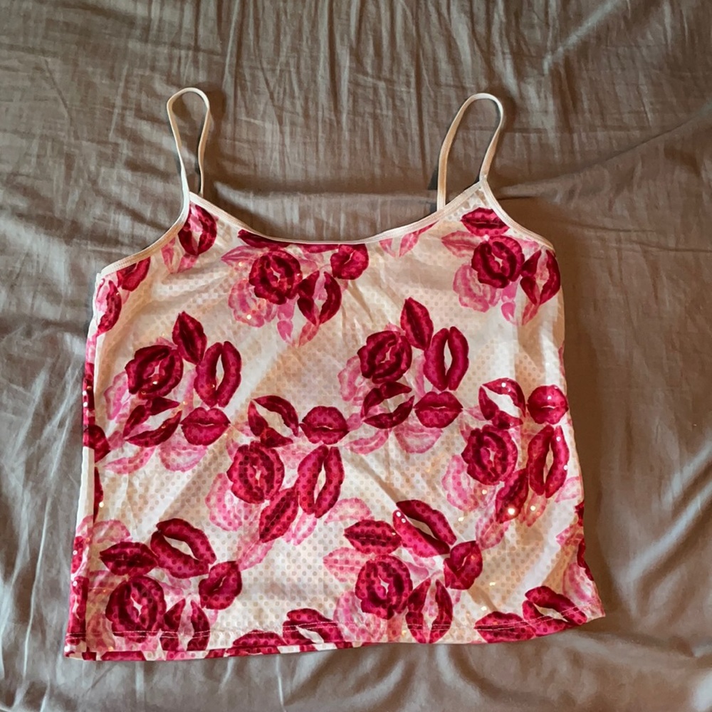 Cute glittery sleep tank